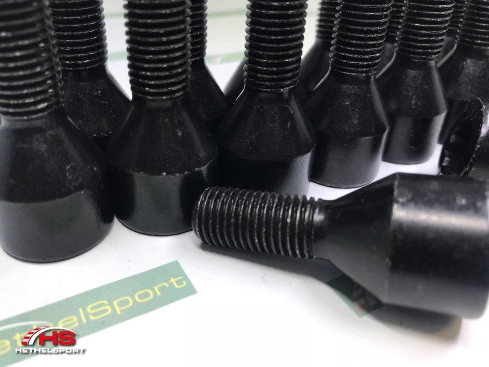 Black Wheel Bolts & Locks Set – 16+4 – 14x1.5 – Fits Audi TT Mk1 [8N] 1998-2006