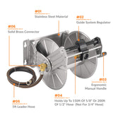 Wall Mounted Hose Reel-Stainless Steel-Heavy Duty