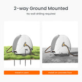 Ground-Mounted Retractable Hose Reel 82ft-130ft