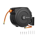 Retractable Air Hose Reel-PP Housing-3/8in-50ft