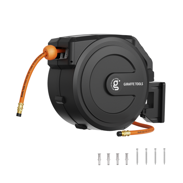 Retractable Air Hose Reel-PP Housing-3/8in-50ft