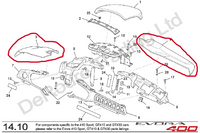 GRP Carbon Fiber Dash Switch Covers for Evora 400,410,430,GT