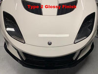 GRP Evora 400/GT Front Splitters.  Carbon Fiber or Aluminum