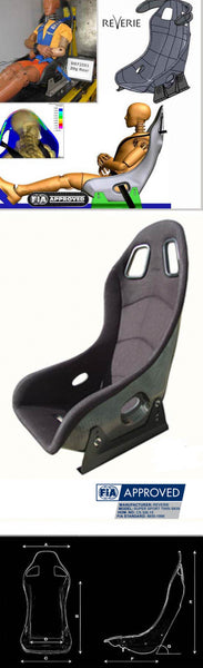 Reverie Super Sports Carbon Fibre Seat - Twin Skin, FIA Fabric Trimmed, FIA Approved