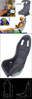 Reverie Super Sports B Carbon Fibre Seat - Single Skin, Black Fabric Trimmed, FIA Approved